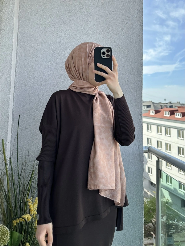 İNVEE 1329 Camel Leopar Şal