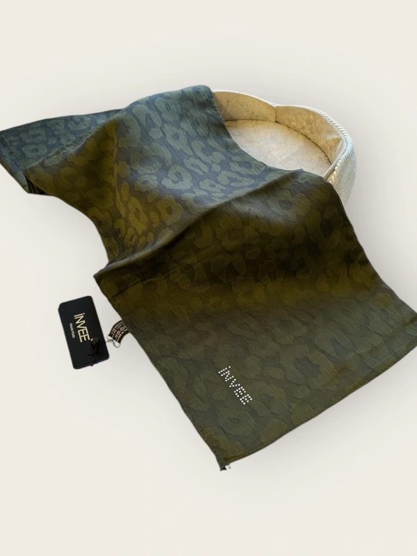 INVEE 1329 Haki Leopar Şal