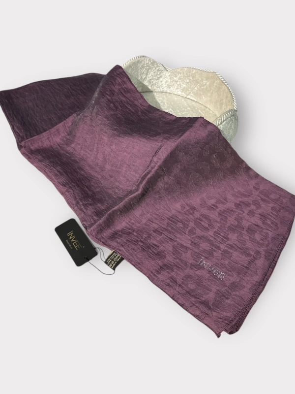 INVEE 1329 Açık Mürdüm Leopar Şal