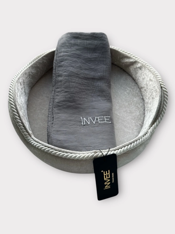 İNVEE 1550 Füme İnvee Desenli Şal