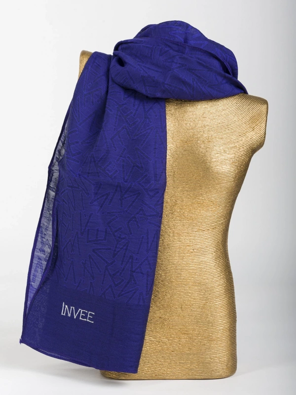İNVEE 1550 Mor İnvee Desenli Şal