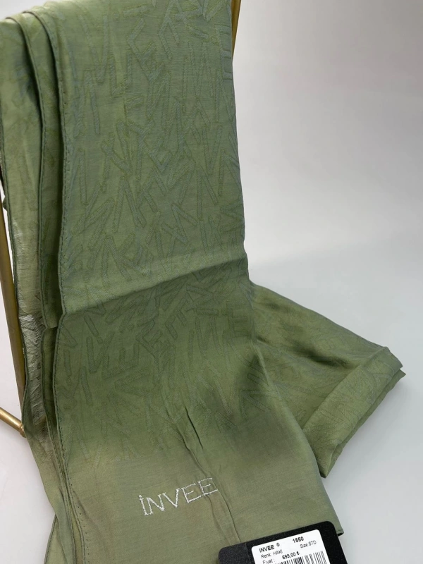 İNVEE 1550 Haki İnvee Desenli Şal