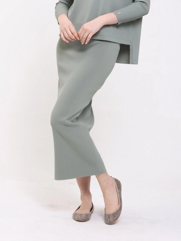 İNVEE 5685 Küfrengi Triko Etek