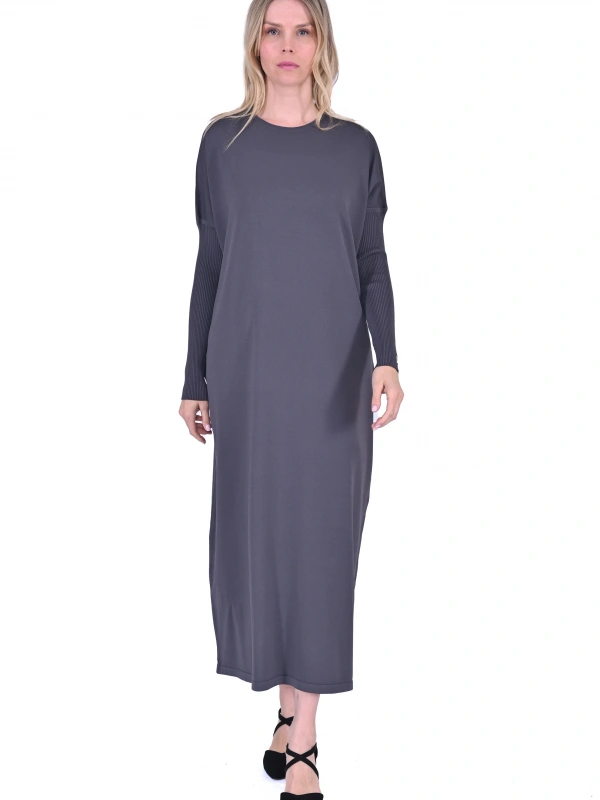 İNVEE 5747 Antrasit Triko Elbise