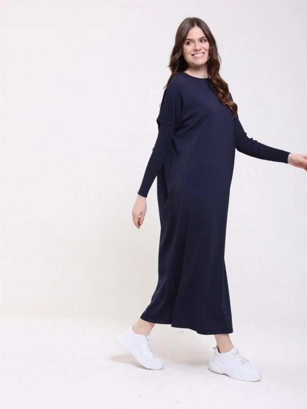 İNVEE 5747 Lacivert Triko Elbise