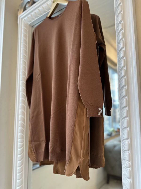 INVEE 5860 Tarçın Triko Tunik