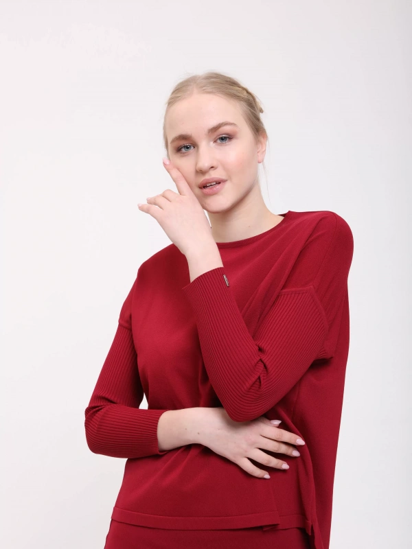 İNVEE 5879 Triko Tunik Bordo