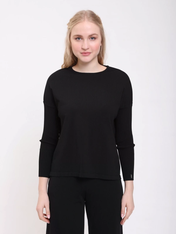 İNVEE 5879 Triko Tunik Siyah