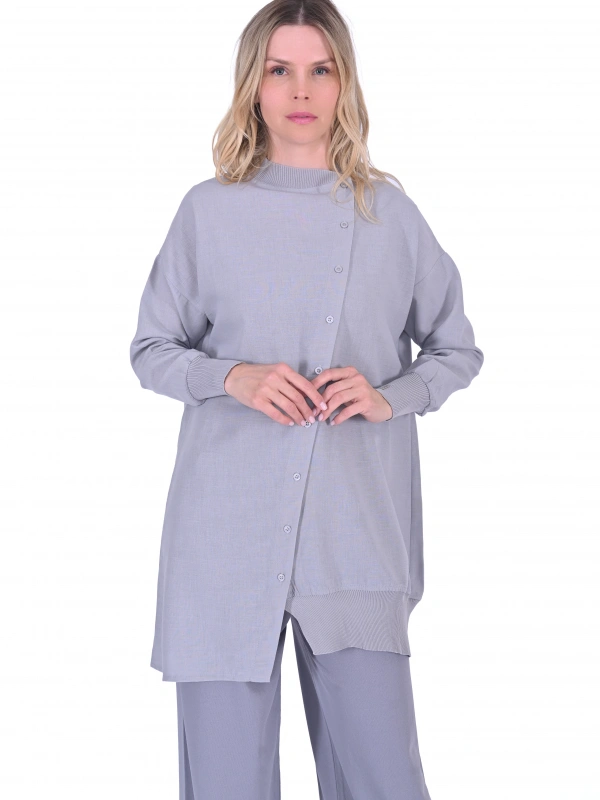 İNVEE 6122 Gri Gömlek