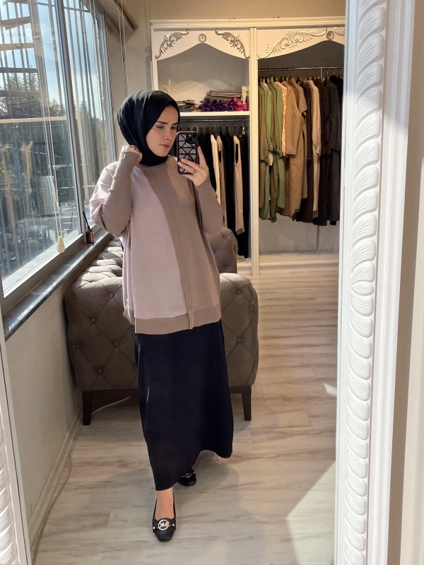 İNVEE 6248 Vizon Triko/Caz Tunik