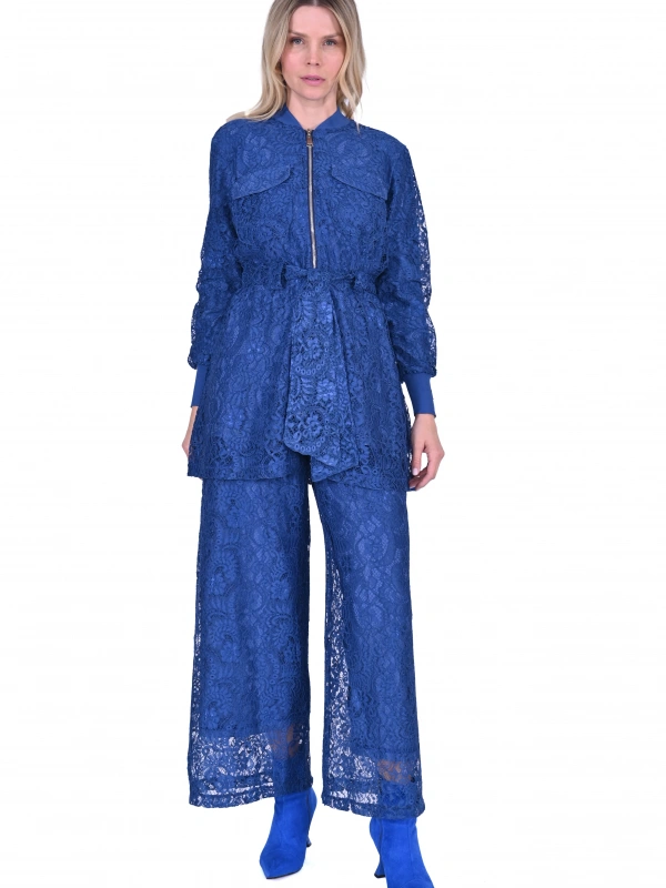 İNVEE 6352 Dantelli Takım - İndigo
