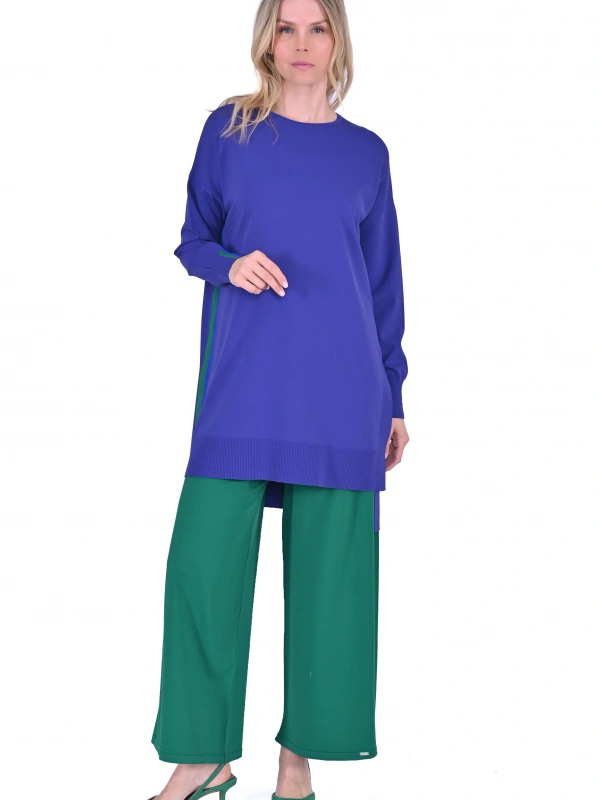 İNVEE 6367 Morcivert Triko Tunik