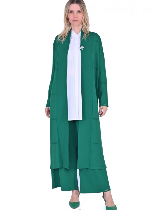 İNVEE 6402 Broş Detaylı Triko Hırka - Benetton