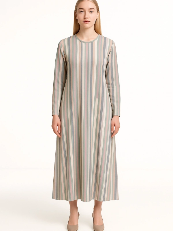 İNVEE 6407 Mint Triko Elbise