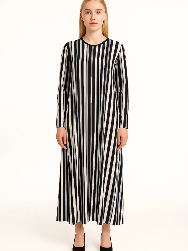 İNVEE 6407 Siyah Triko Elbise