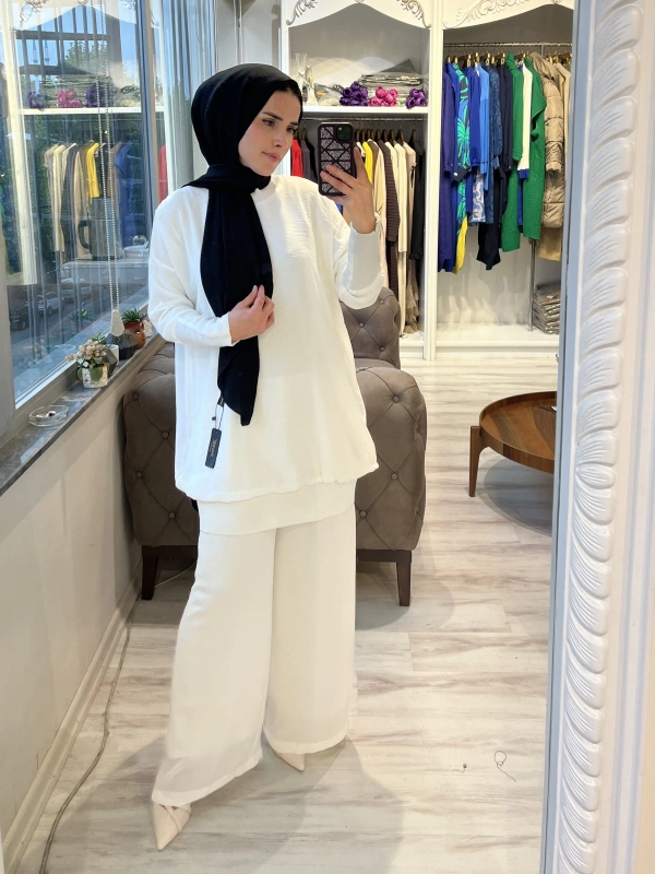 İNVEE 6419 Ekru Caz Tunik