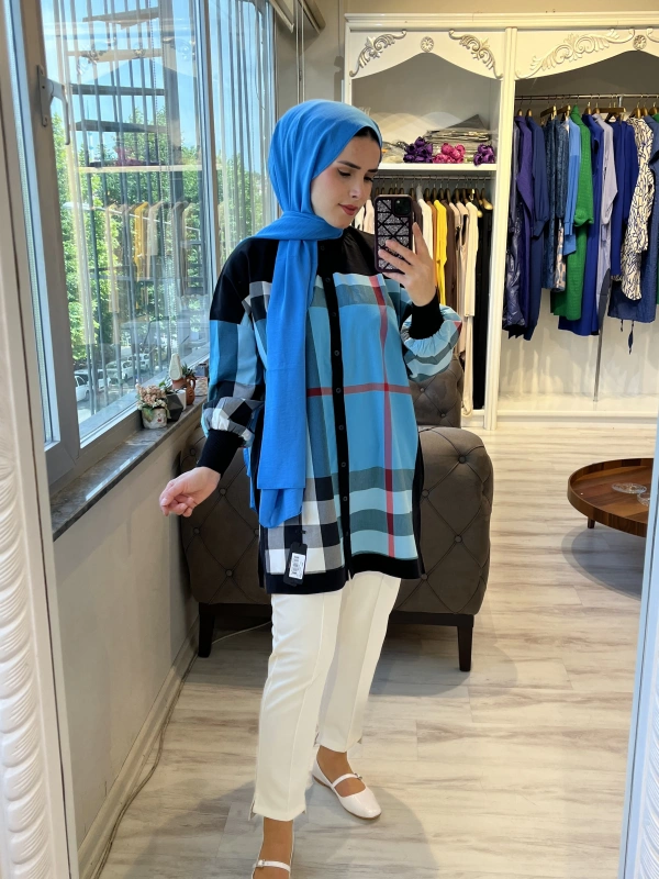 İNVEE 6652 Turkuaz Gömlek