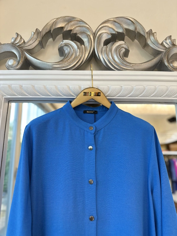 İNVEE Keten Karışımlı Kap - Sax