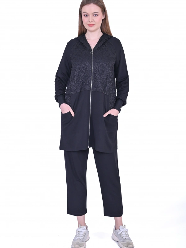 İNVEE 6876 Dantel Detaylı İki İplik Takım