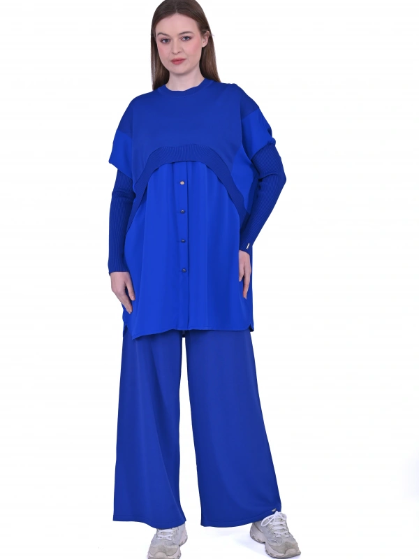 INVEE 6883 Kumaş/Triko Sax Tunik