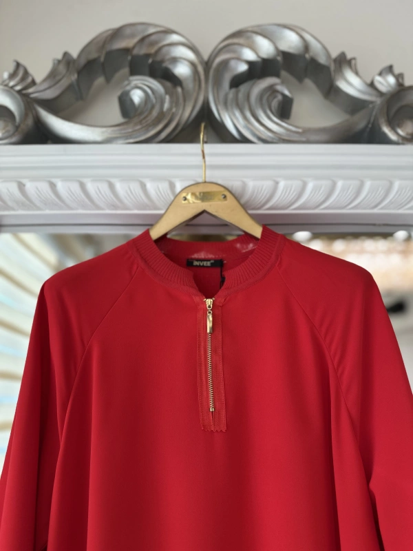 İNVEE 6899 Kırmızı Tunik