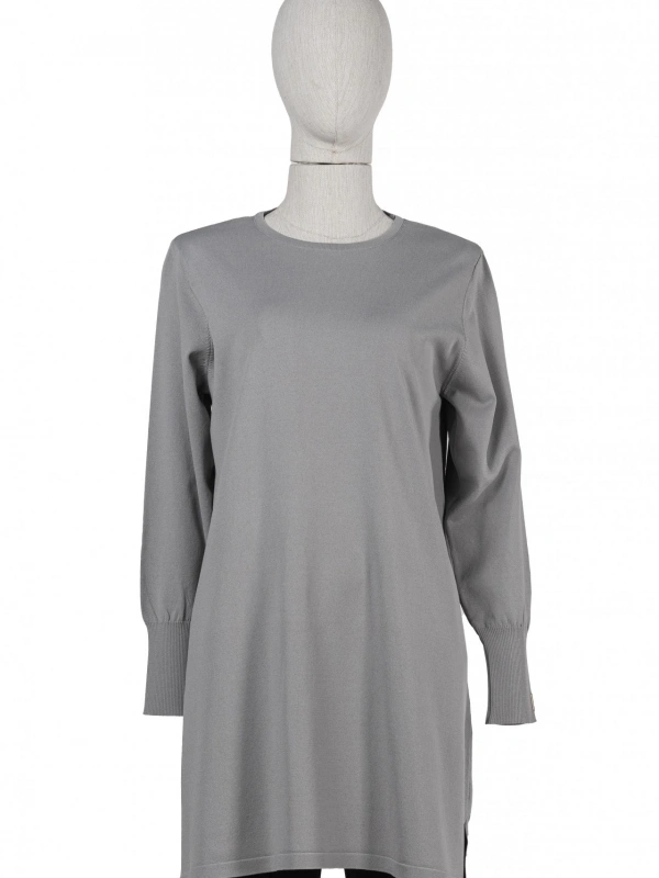 İNVEE 6911 Gri Triko Tunik