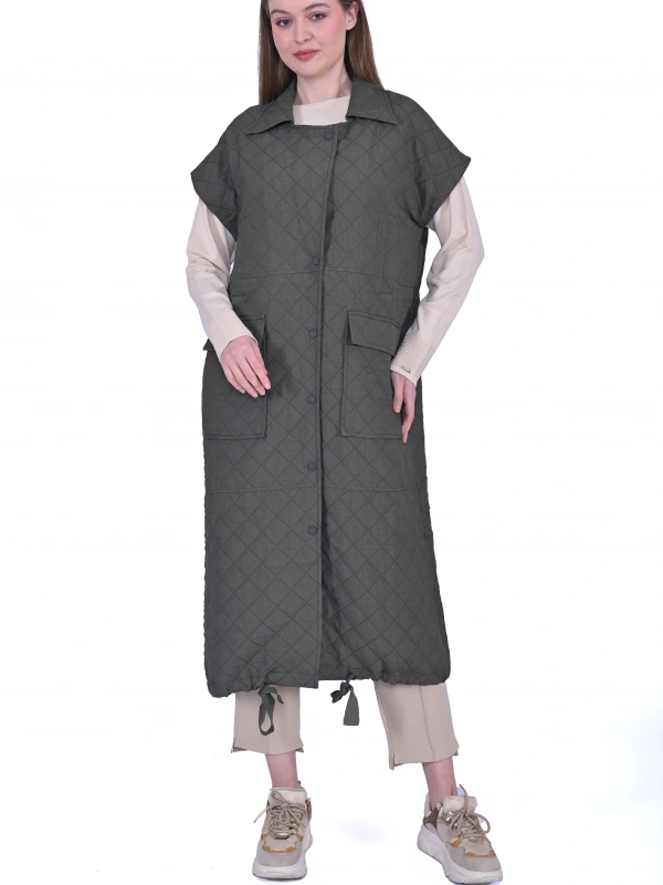 İNVEE 6915 Haki Kapitone Yelek