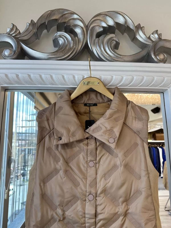 İNVEE 6916 Kapitone Camel Yelek