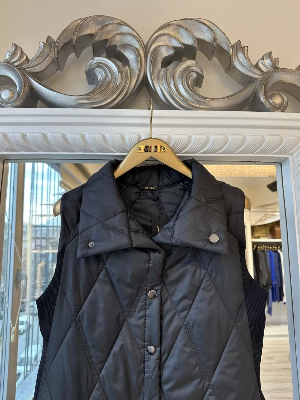 İNVEE 6916 Kapitone Siyah Yelek