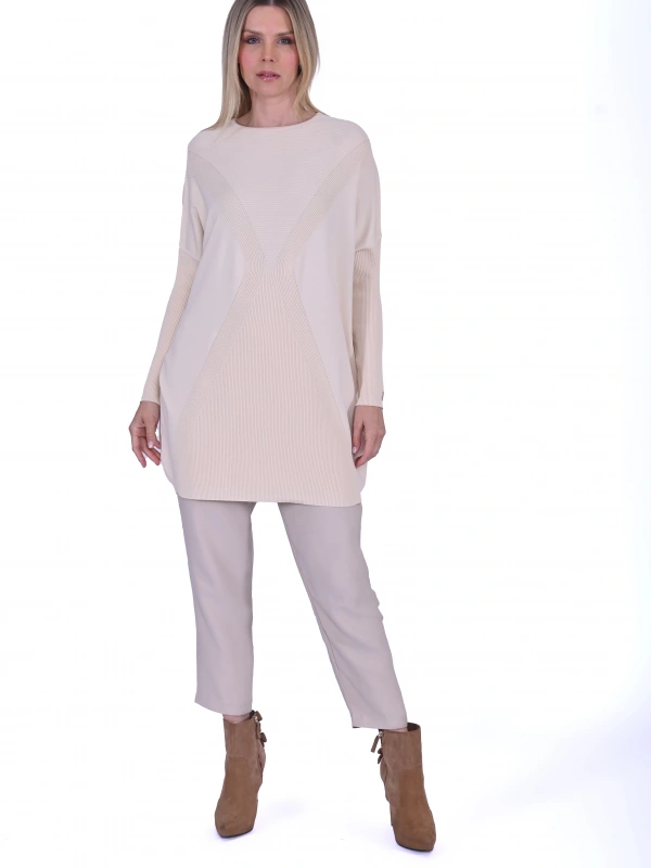 İNVEE 6923 Vanilya Tunik