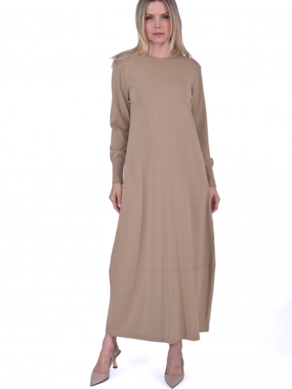 İNVEE Camel Triko Elbise