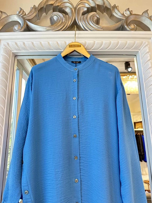 İNVEE 6941 Mavi Caz Gömlek