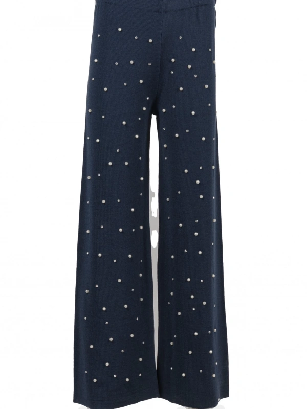 İNVEE 6950 İncili Triko Pantolon - İndigo