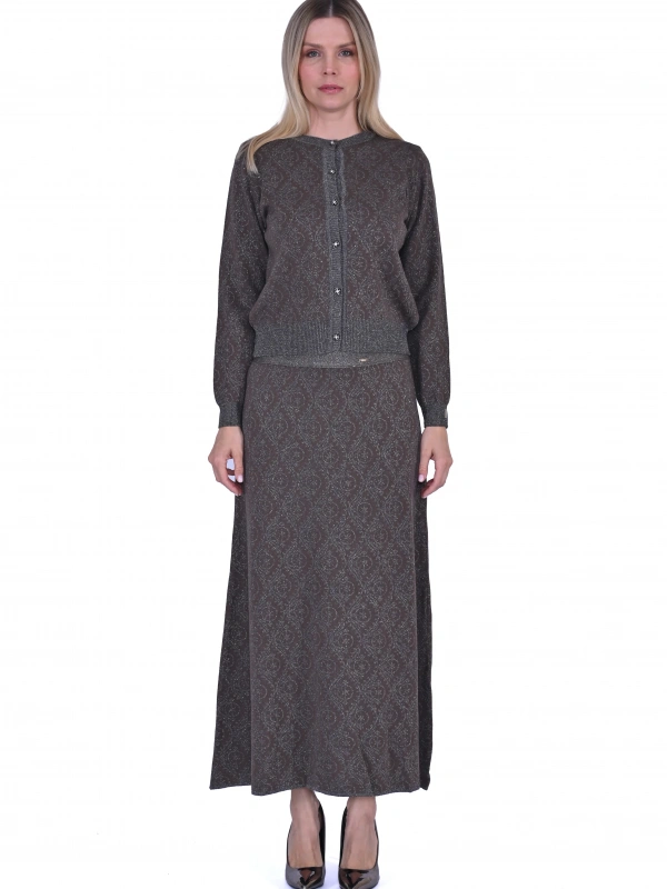 İNVEE 6951 Yün Karışımlı Triko Takım - Vizon