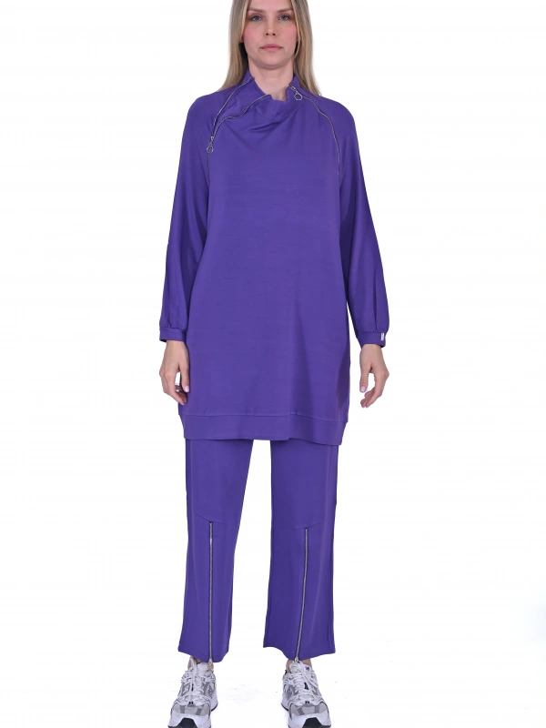 İNVEE 6956 İki İplik Eşofman Takımı - Mor