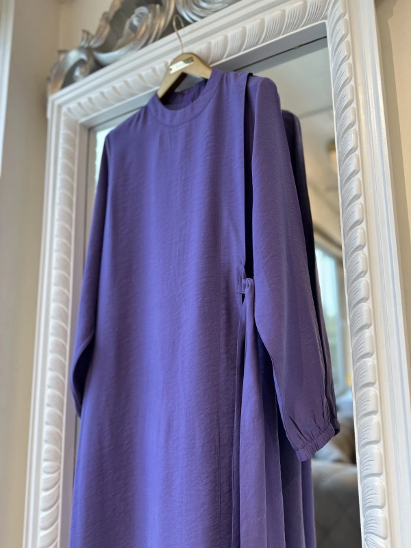 INVEE 6958 Modal Kumaş Mor Elbise