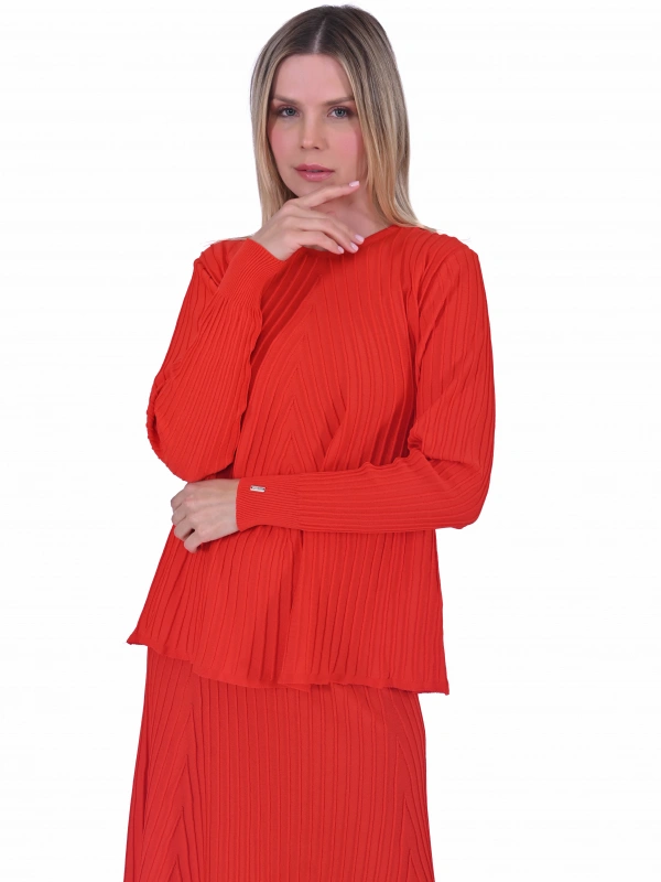 İNVEE 6985 Oranj Triko Tunik