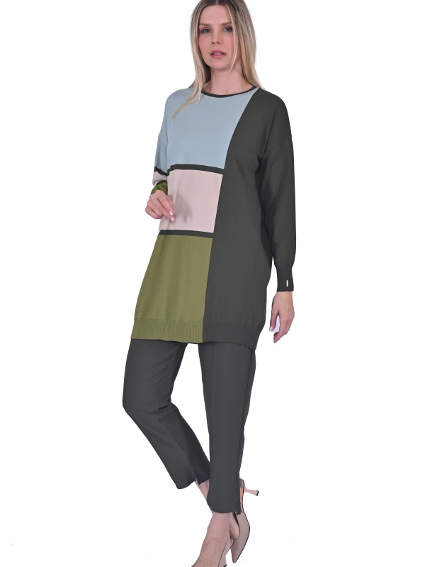 İNVEE 6994 Haki Triko Tunik