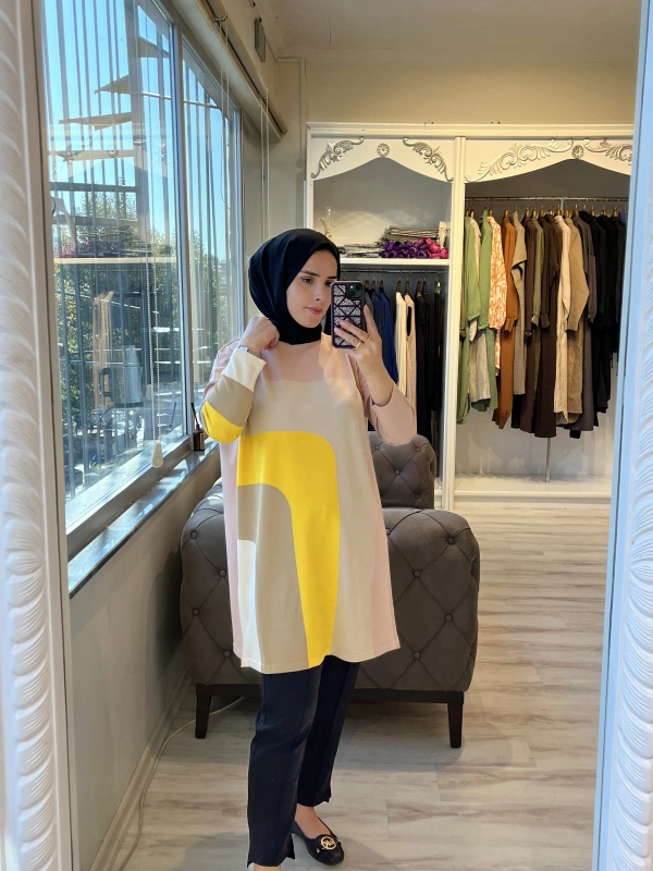 İNVEE 6999 Somon Triko Tunik