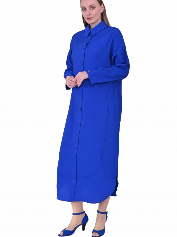 İNVEE 7010 Uzun Gömlek - Sax