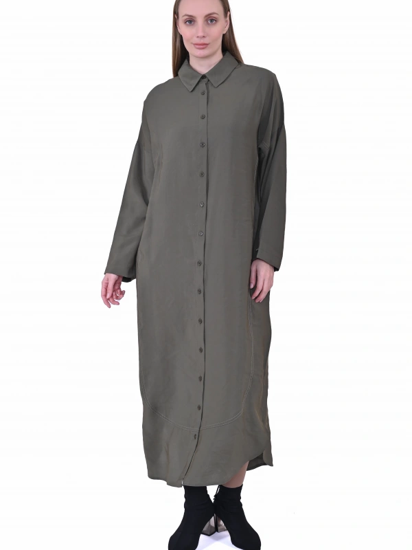 İNVEE 7010 Uzun Gömlek - Yeşil