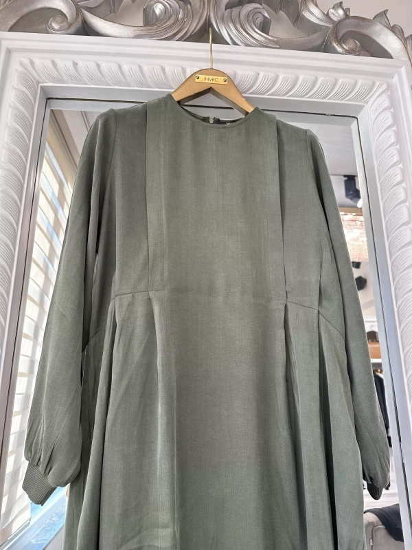 INVEE 7013 Yeşil Modal Elbise