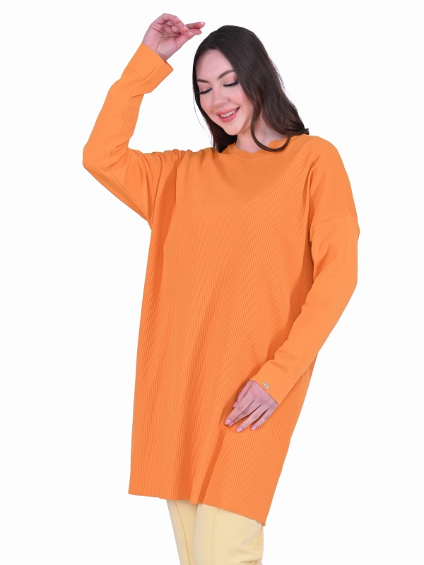 İNVEE 7014 Triko Tunik - Mango