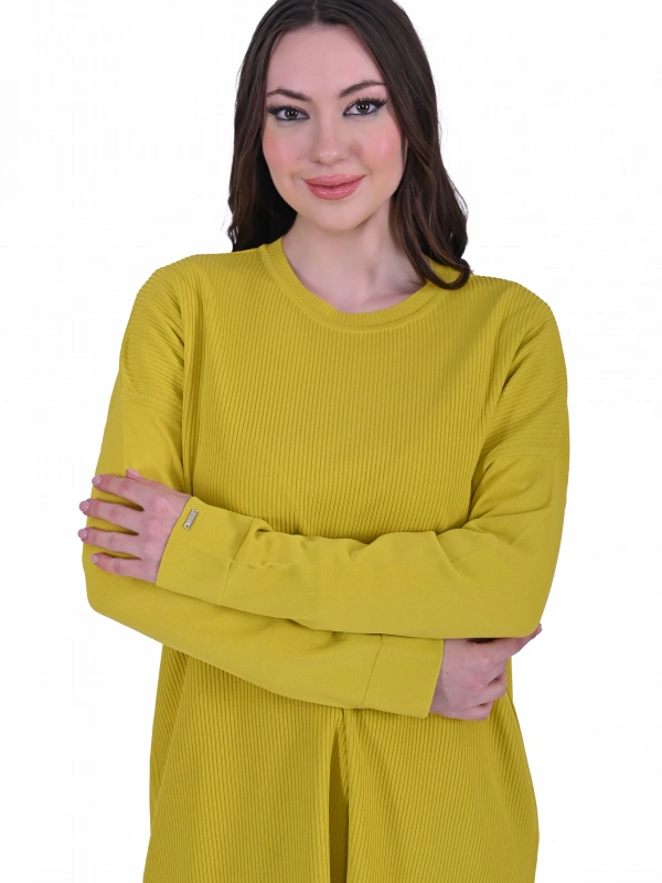 İNVEE 7014 Triko Tunik - Sarı