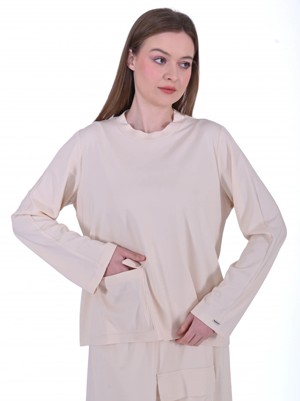 İNVEE Etekli Modal Takım - Bej