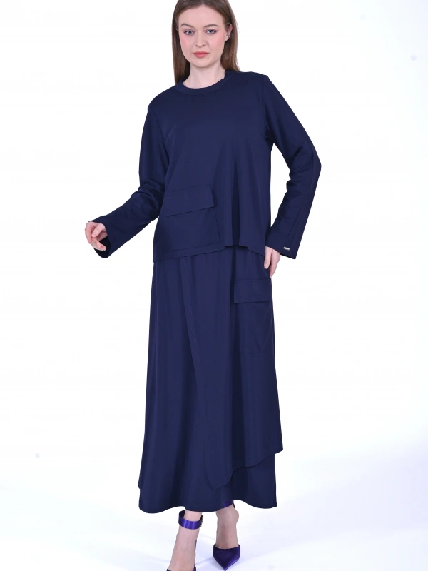 İNVEE Etekli Modal Takım - Lacivert