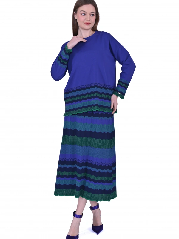 İNVEE 7028 Mor Triko Etek