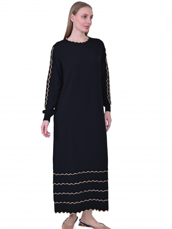 İNVEE 7030 Siyah Triko Elbise