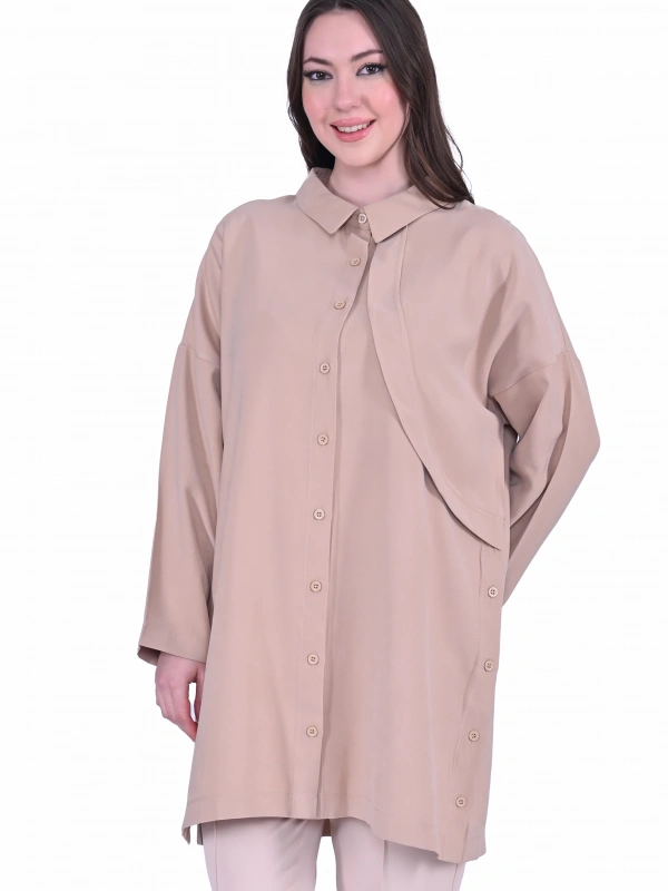 İNVEE 7053 Bej Gömlek