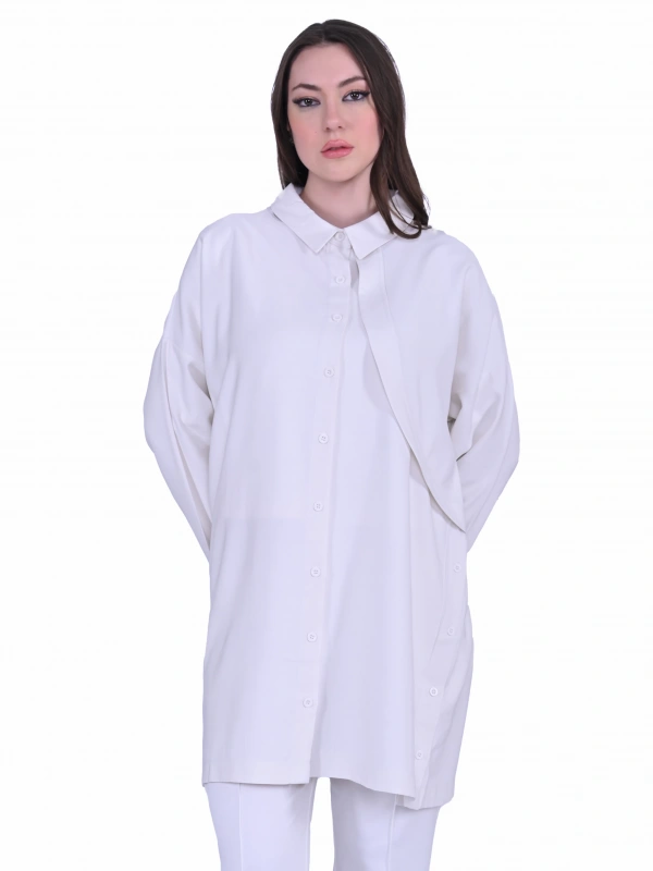 İNVEE 7053 Ekru Gömlek